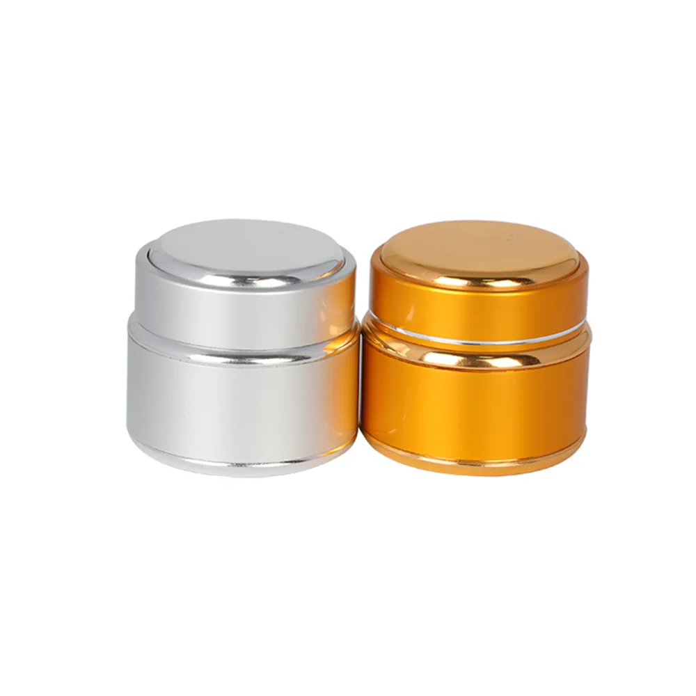 customized gold color cosmetic aluminum glass cream jar lids for sale