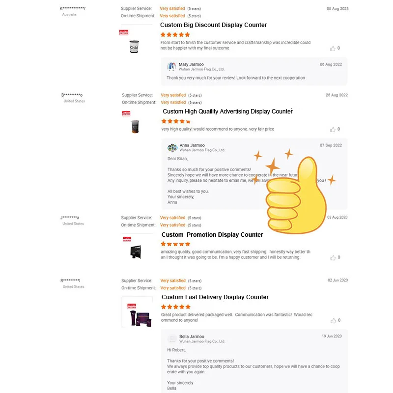 Custom Pop Up Display Counter