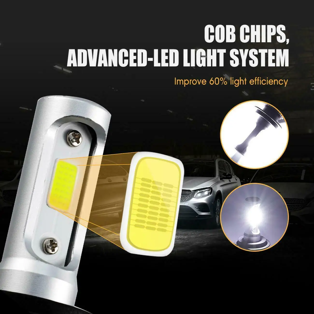 s2 led headlight 72w 36w 10000lm 6000k h4 h3 h8 h9 h10 h11 s2 cob car led headlight h7 led s2 h4