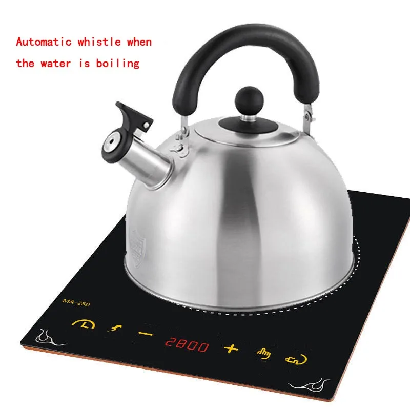 Thickened Whistling Flat Bottom Gas Stove Practical Stainless Steel Kettle