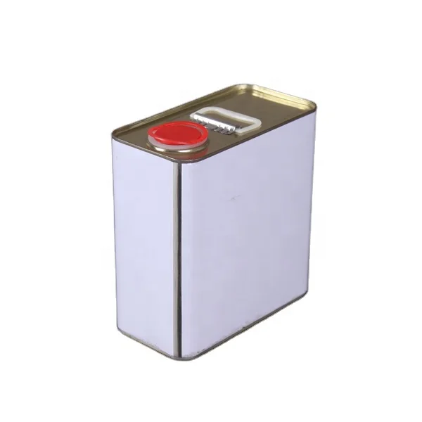 factory wholesale 2.5L square metal can with spout lid for liquid storage (60842404659)