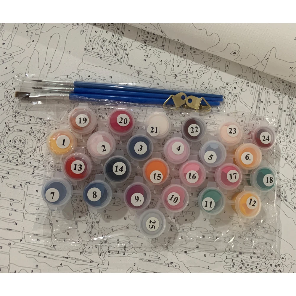 
Diy Handpainted Painting By Number Oil Paint By Numbers Beautiful Night Venice Landscape Canvas Wall Art Gift Artcrafts Adults 