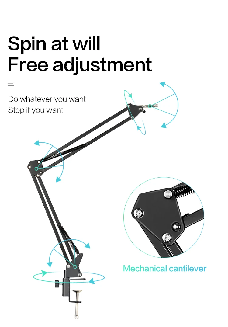 BM-800 Condenser Mic Streaming Recording Usb Cable Wired Computer Microphone With Stand