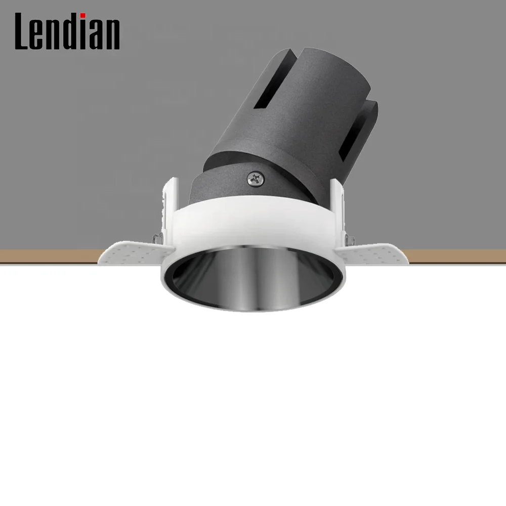Adjustable Down Light Saa Frameless Spotlight Side View Deep Recessed Rimless Trimless Project Round Led Downlight for Hotel