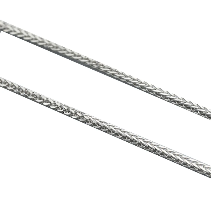 wholesale 0.8mm 1.0mm 1.3mm solid silver rope chain for man sterling silver rope chain for unisex