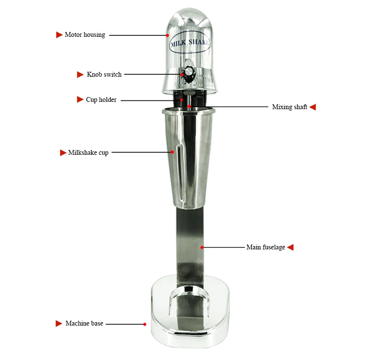 220V Deluxe hot and cold double cup commercial milk shaker machine ice cream mixer cocktail water dispenser mixer