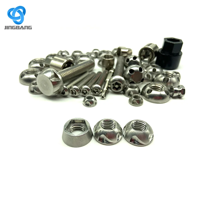 Cost Price Hexagon Flange Locked Nut M14-1.5 Hex torx  Prevailing Torque Lock Nut Car Wheel Anti Theft Nuts