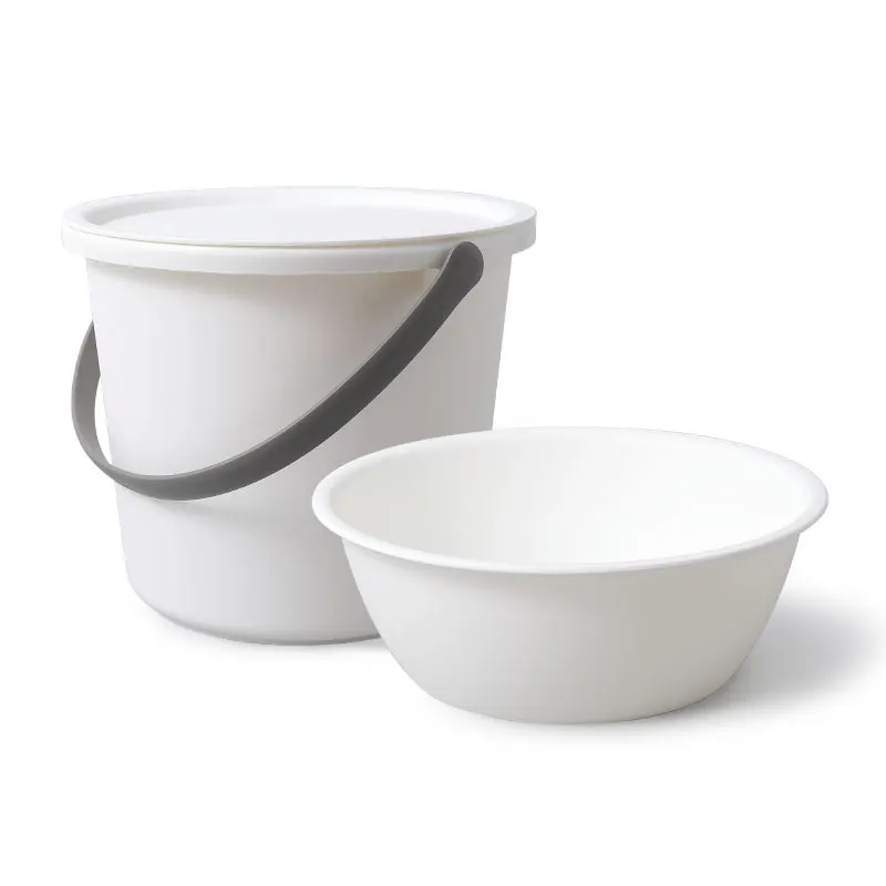 Wholesale Japan style Sturdy Frosted set of plastic bucket and basin  with lid high quality water bucket with 10-15L