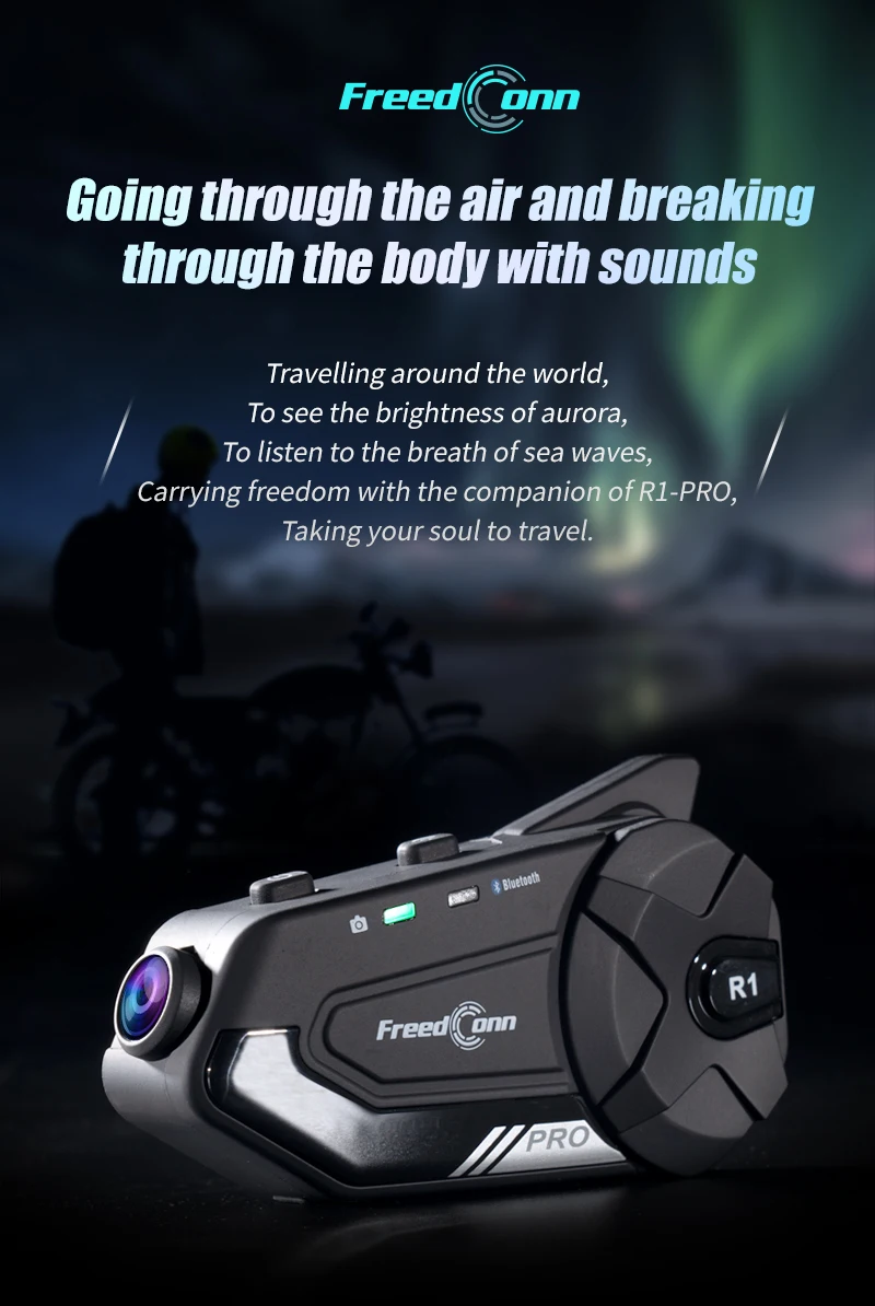 Гарнитура BT для мотоциклетного шлема Freedconn R1
