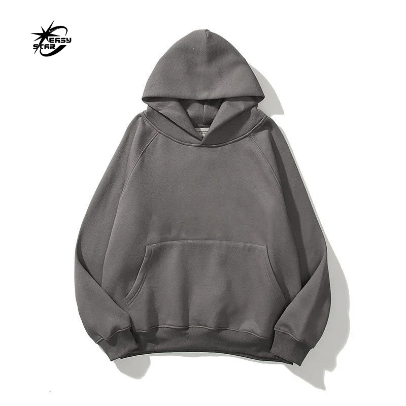 Factory price Custom  500gsm Unisex 100% Cotton Hoodie Pullover High Quality Mens Blank Oversized Fleece Hoodie