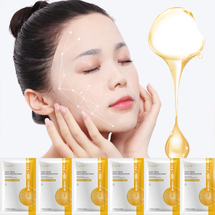 Private label cosmetics moisturizing nonwovens facial mask whitening moisturizing sheet face mask for skin care