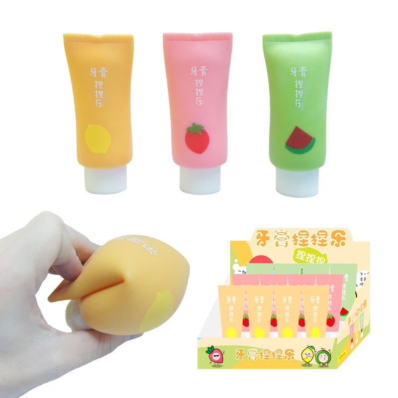 Eco-friendly Soft Rubber Custom Shape Stress Ball Squeeze Anti Stress Ball Toothpaste Shape Stress Ball