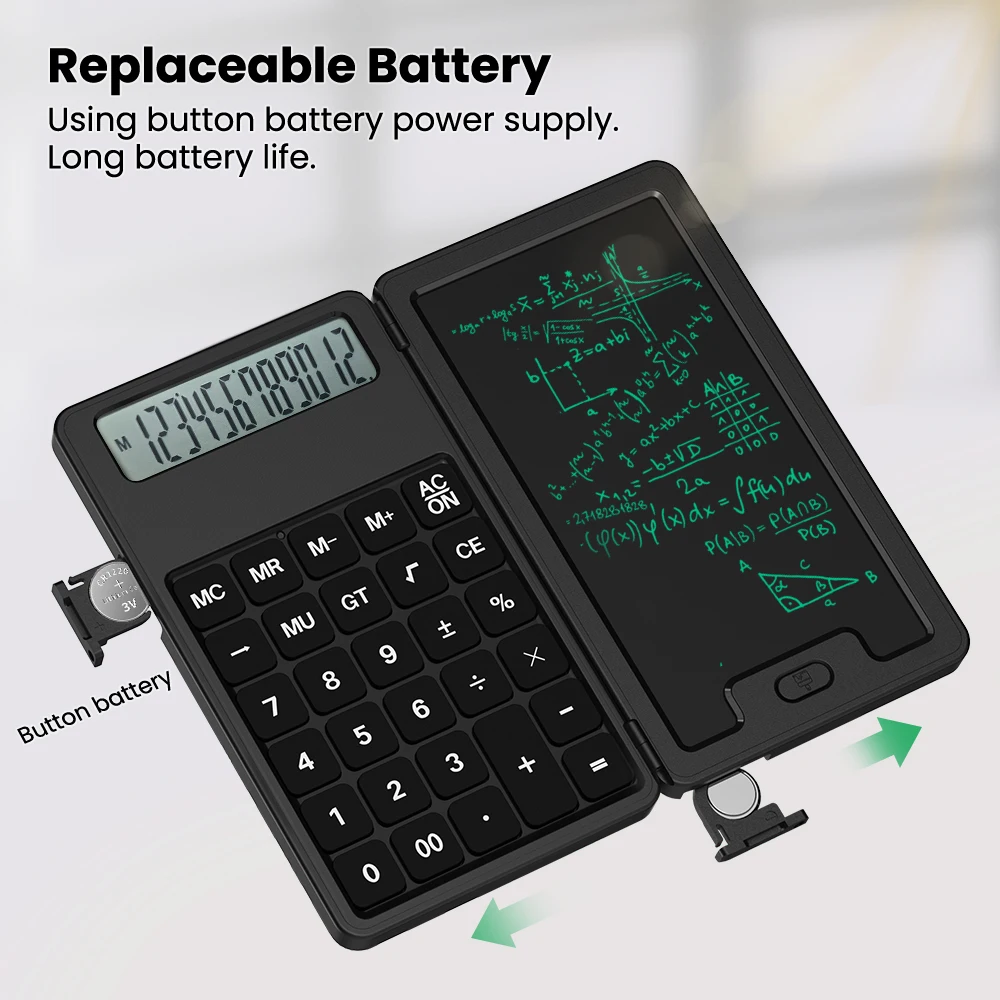 NEWYES Wholesale Office School LCD Display 5 inch LCD handwriting Tablet Pocket Folding Calculator with Notepad