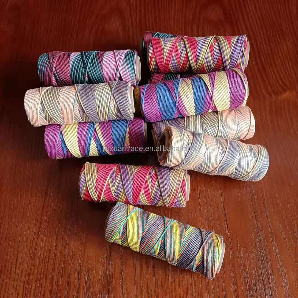 Оптовая продажа 100% органический 1 мм натуральный пеньковый шнур цветная конопляная нить для подвешивания