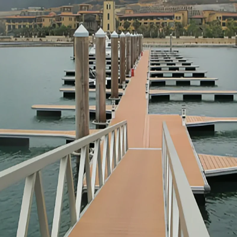 Custom Marine Jetty Aluminum Floating Pontoon Bridge Dock For Speed Boats Platform