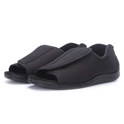 Wholesale Custom Summer Open Toe Adjustable Orthopedic Medical Slippers Diabetic Shoes Medical Big Size