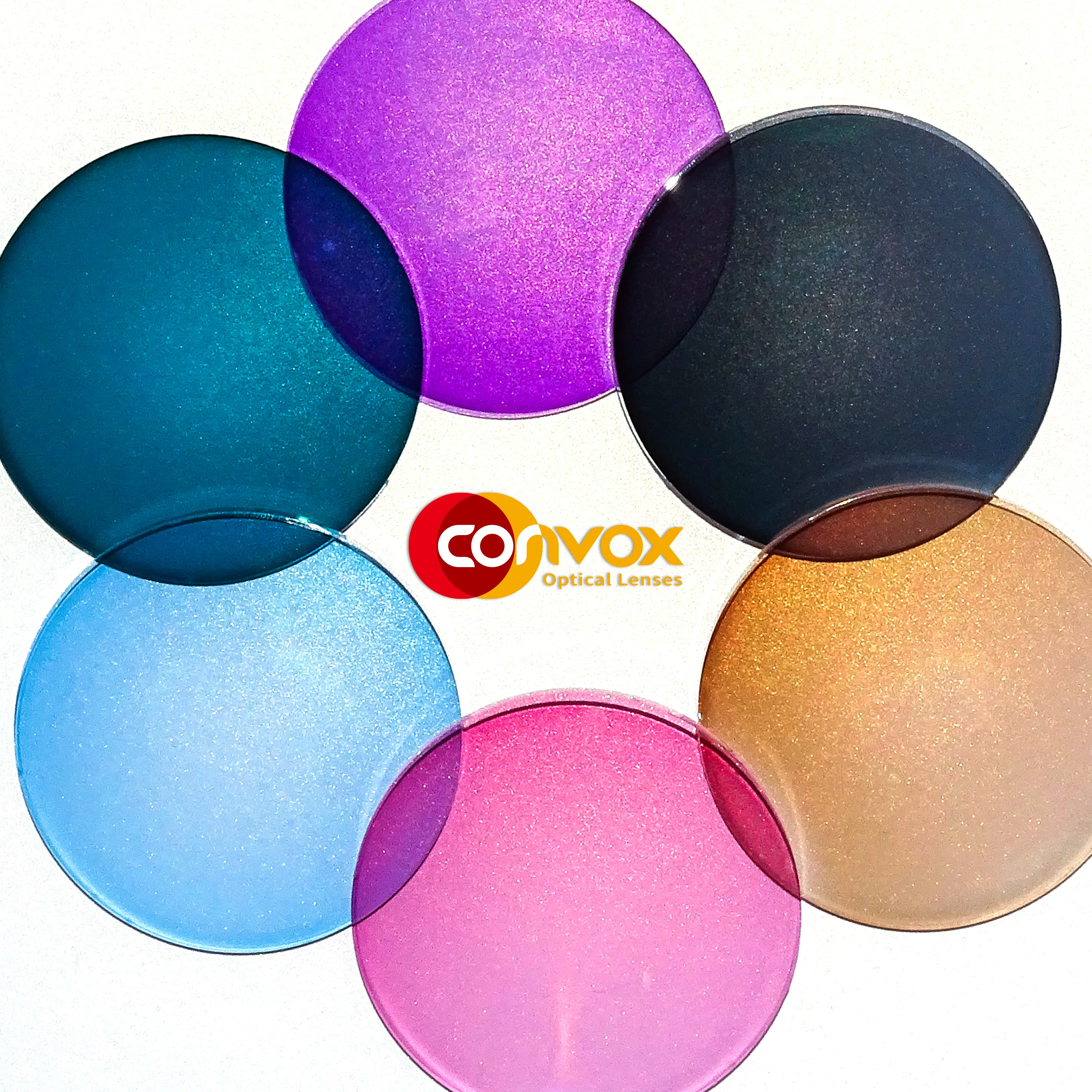 CONVOX 1.56 hmc danyang blue cut uv420 photo gray spectacle lentes optical lenses