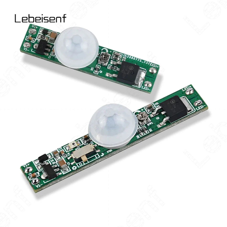 PCB Встроенный светодиодный радиорадар датчик движения человека света переключатель 6A 1 канал DV 12V 24V Max для одноцветных светодиодных ламп