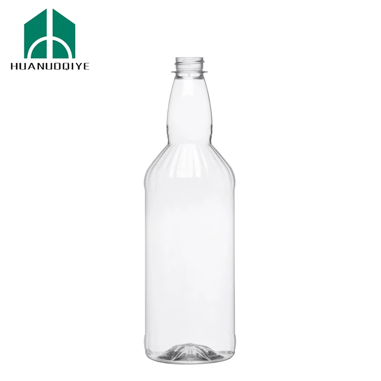 Transparent 1 Liter PET Plastic Mixer Bottle with 28-410 cap