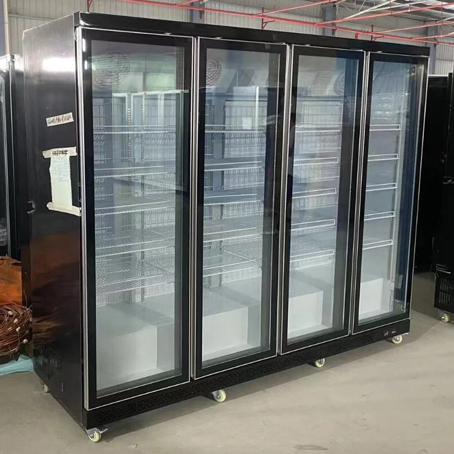 Cheap price big refrigerator standing commercial vertical display freezer for meat
