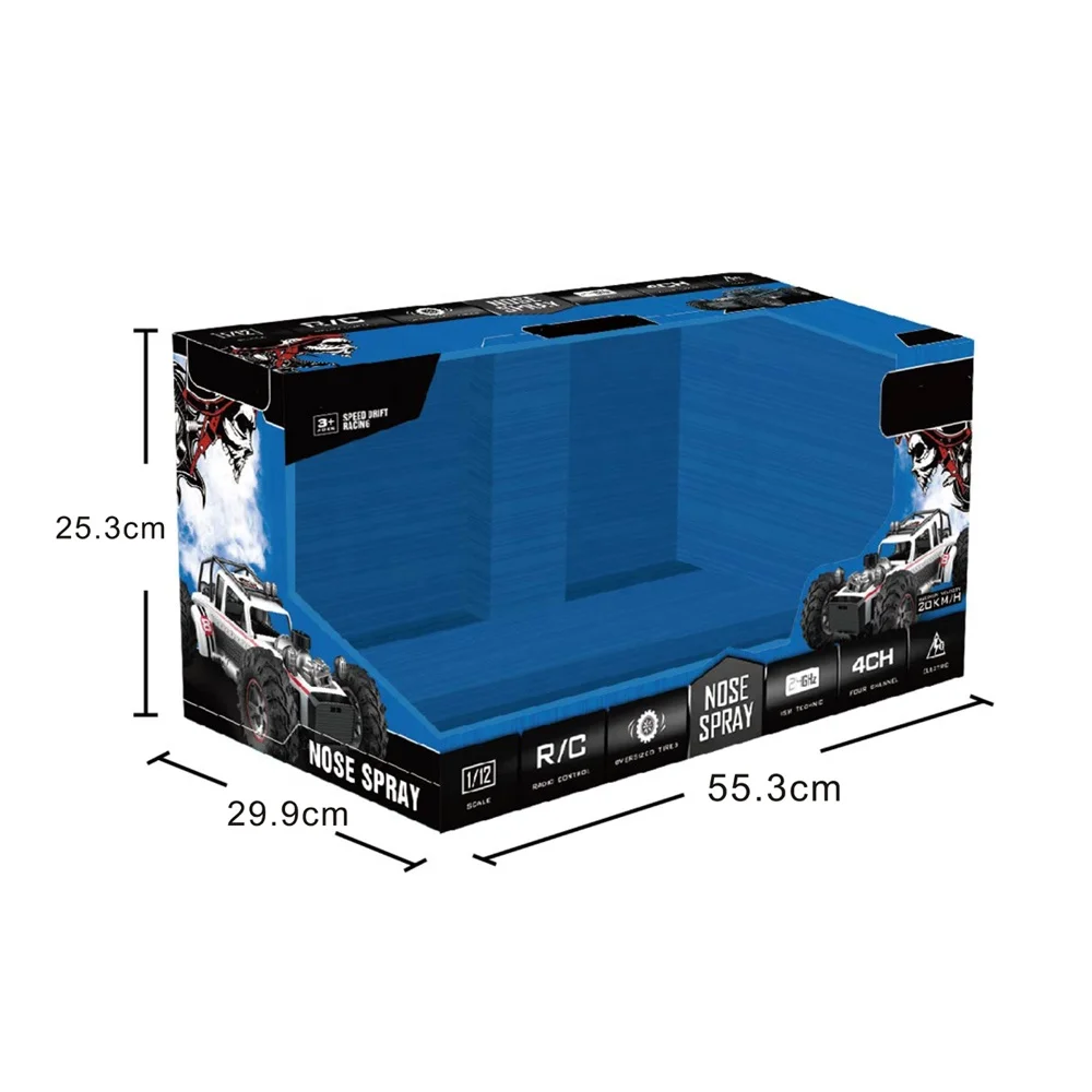 2.4G Radio Control Toys 1:12 Half Proportion High Speed Car Spray Smoke Fog Stream Cross Country Truck