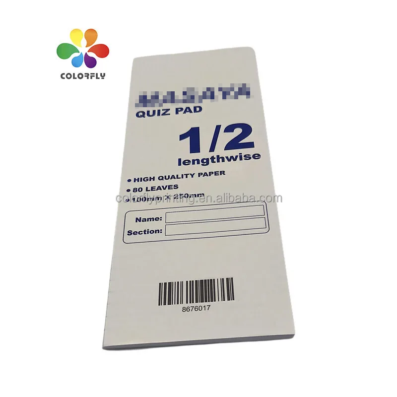 Office Supplies 2/1 CROSSWISE PAPER Promotion Print B5 Kids 1/2 LENGTHWISE 80lvs Padpaper