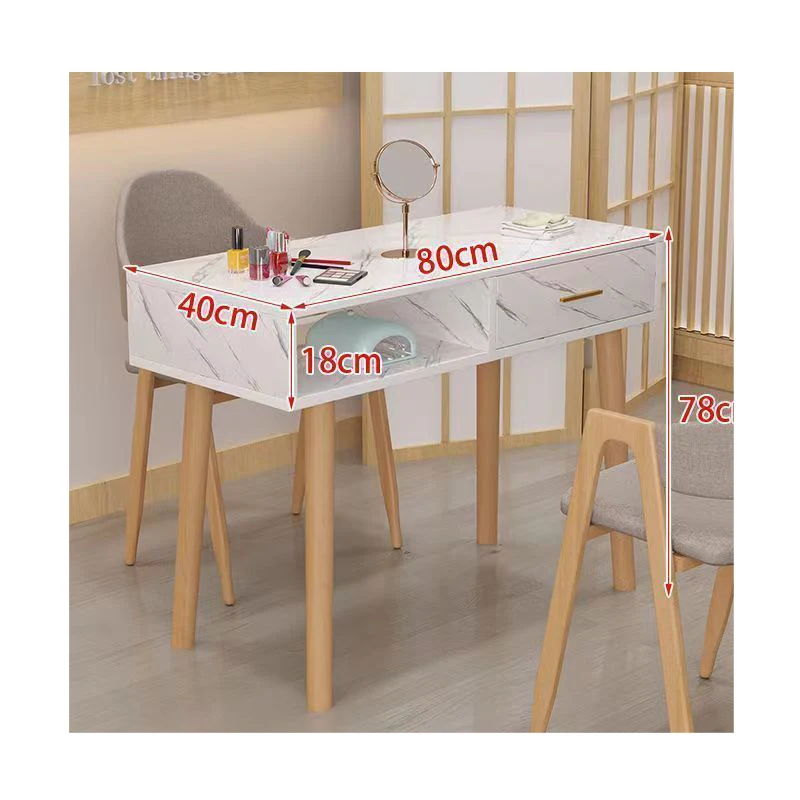 Professional nail furniture white wood style modern simple nail table and chair set professional nail furniture  mesas manicura