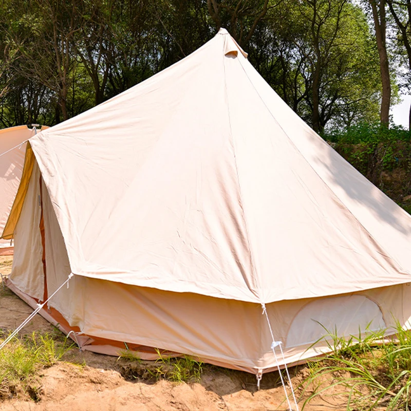 Hot Selling 5m Glamping Luxury Bell Teepee Yurt Glamping Glamping Canvas Camping Tents