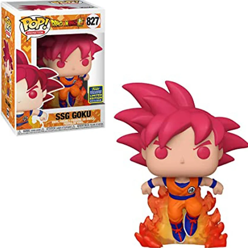 Pop SSG Goku  #827 Collectible Model Toys 10cm