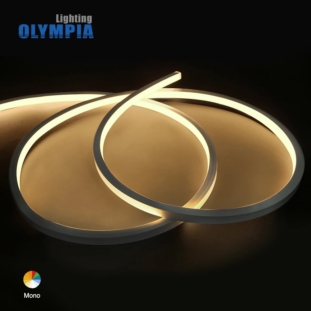 CE RoHS UL silicone led neon flex tube smooth lighting 2835 outdoor waterproof IP68 24V 4000K rope light flexible neon led strip