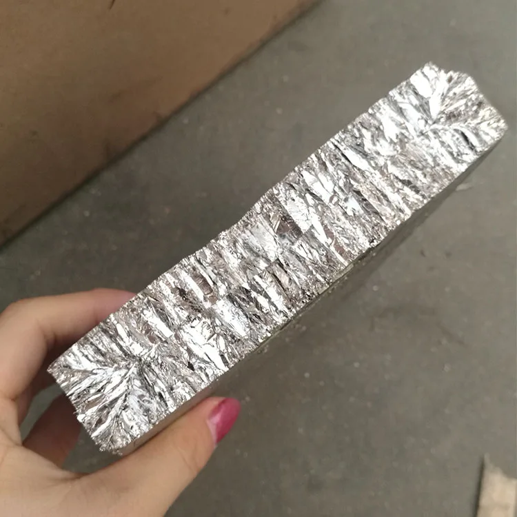 Pure bismuth ingot 99.99%, bismuth metal ingots factory supply