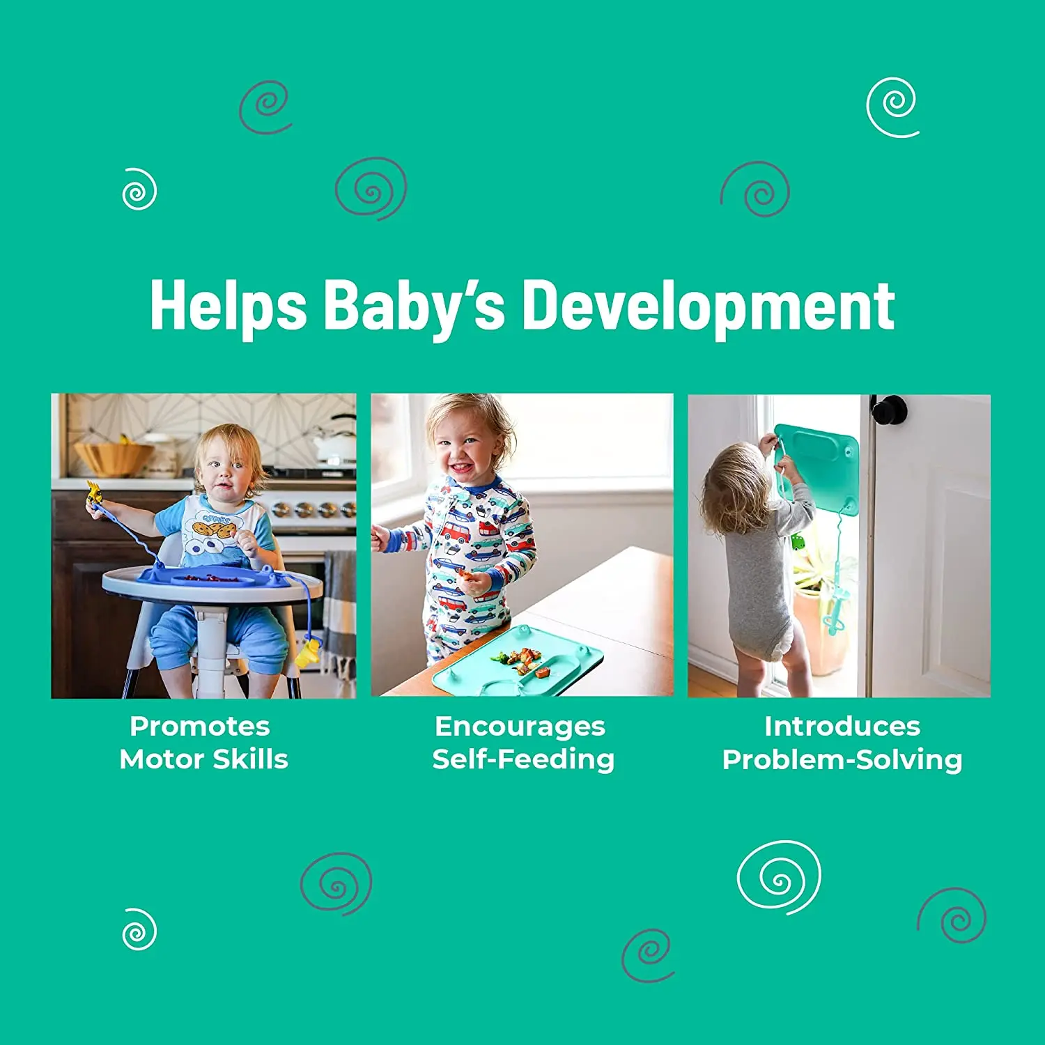 Food Grade Toddlers Kids Feeding Mat Baby Silicone Placemat Silicone Suction Placemat for Babies