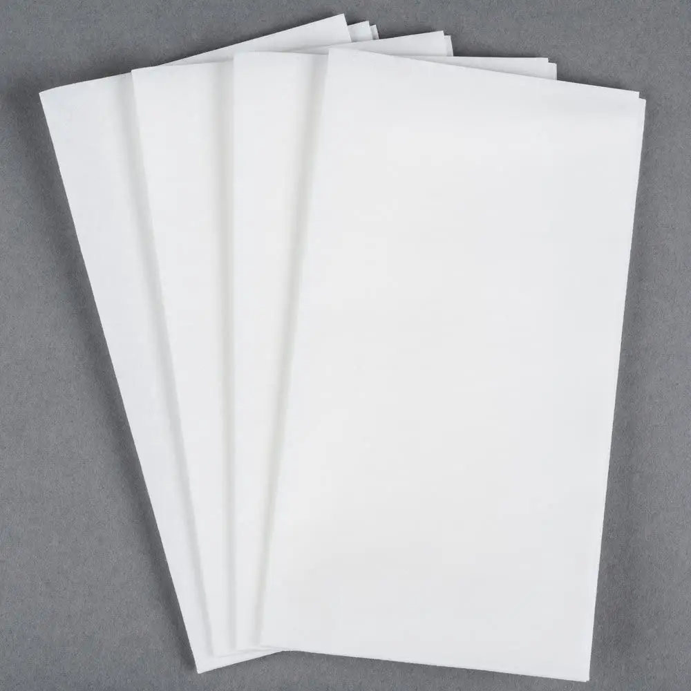 White Linen Like Guest Catering Disposable White Dinner Napkins With Logo