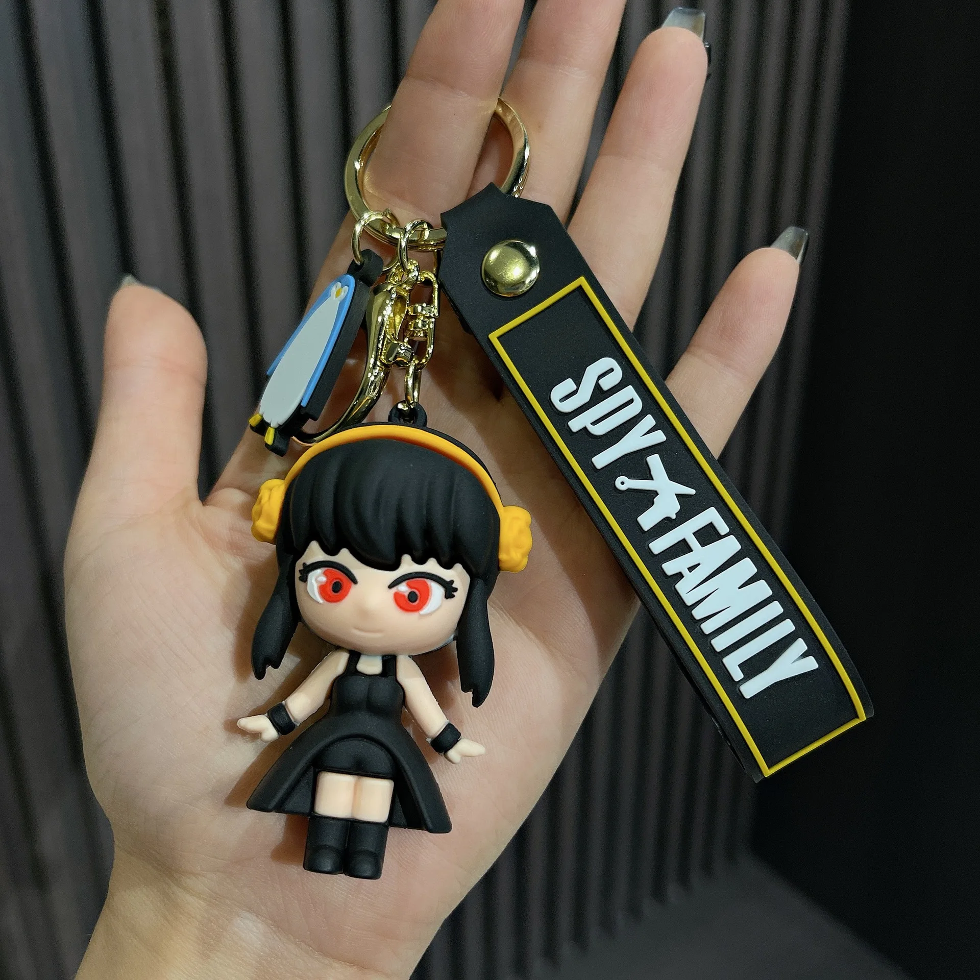 Cartoon Anime SPY X Family Soft 3D PVC Keychain Cute Creative Kawaii Rubber Action Figure Dolls Key Rings