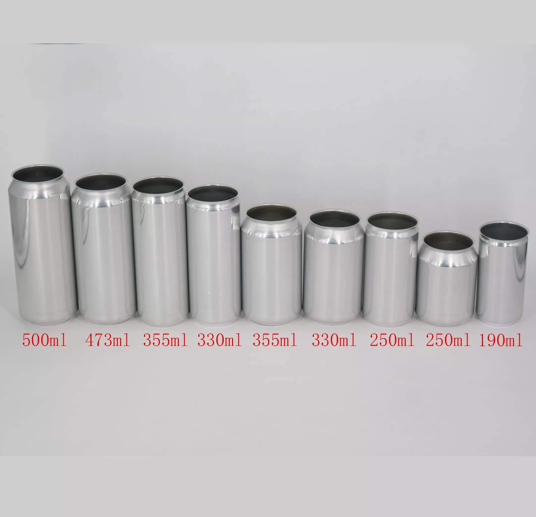 Logo Printed Aluminum Cans Packaging 250Ml 330Ml 355Ml 473Ml Beverage Jars with easy open lid