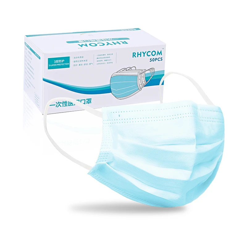  Rhycom 3-слойная защитная хирургическая маска для лица одноразовая