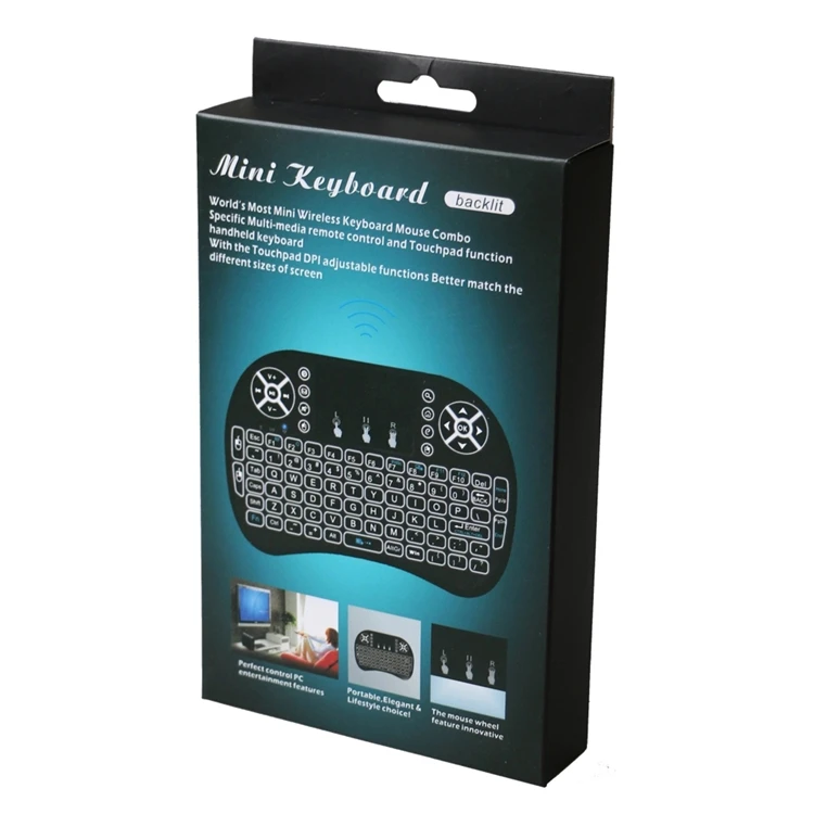 Rii i8 mini keyboard backlit Colorful Backlight 2.4G wireless MINI keyboard air mouse remote control for smart android tv box