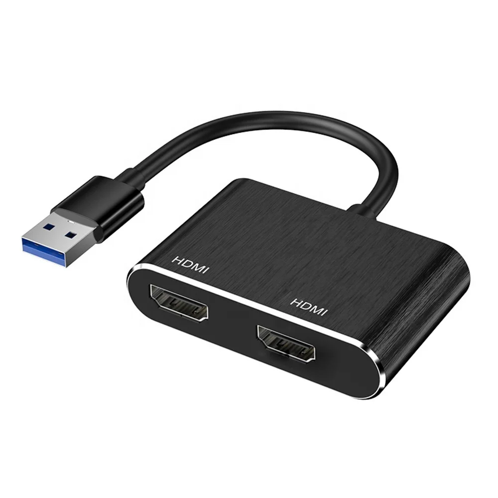 Адаптер USB 3 0-HDMI с двумя портами-Внешняя видеокарта и видеокарта-адаптер Type-A-HDMI мониторами