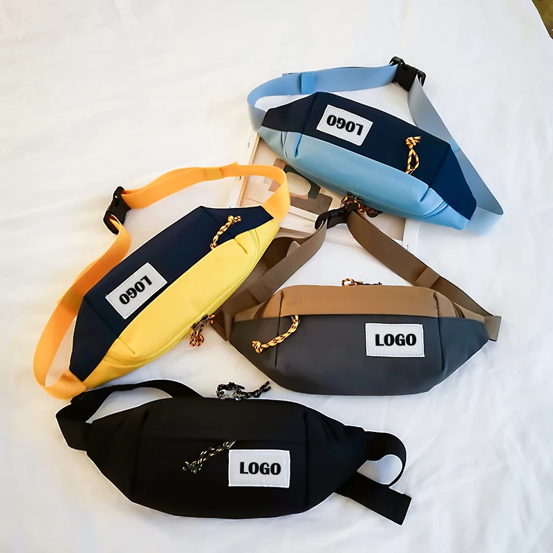 Модные поясные сумки контрастных цветов для мужчин и женщин, водонепроницаемые забавные мешки с пользовательским логотипом
