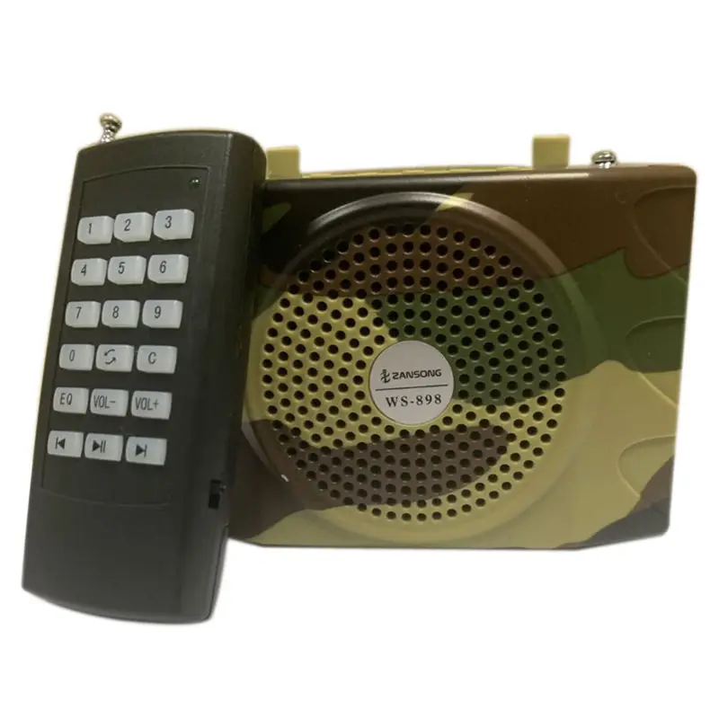 
Remote Control Wireless Bird Caller WS898 Outdoor Camouflage Hunting Portable Amplifier Speaker Support USB/TF/FM Audio Player 