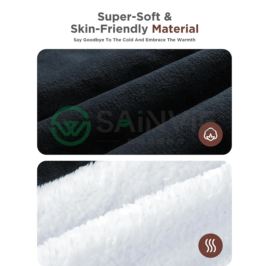 2024 110v custom washable electric throw heated over blanket for bed and winter