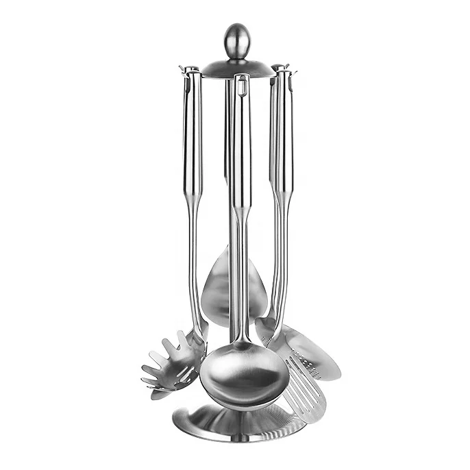 
Stainless Steel 304 Cooking Utensil Set - 7 Pcs Cooking Utensils,Non-rusting and Non-deforming Metal Kitchenware 