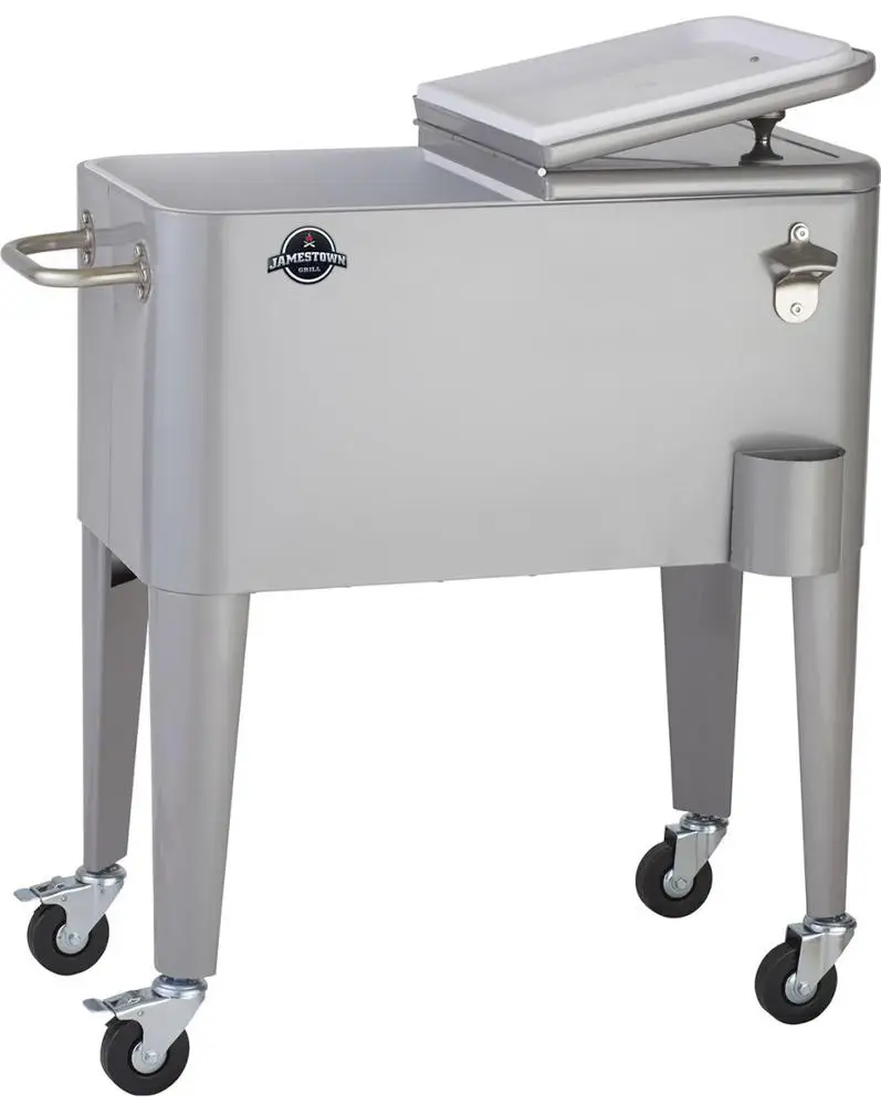 60QT  Cooler Box for Golf Cart,Beverage Cooler Push Cart with Wheels