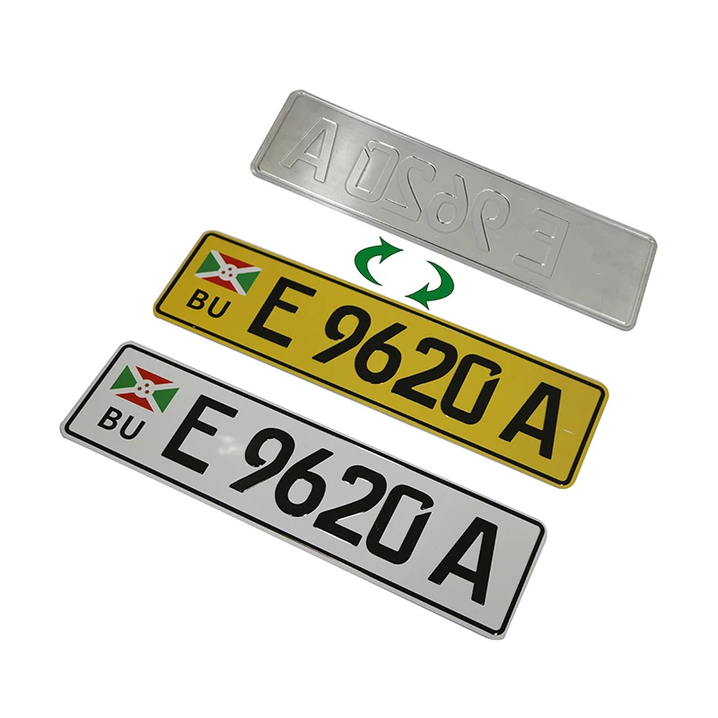 Customized Embossed Car Number Plate Metal Sign  Auto License Plate  Aluminum 3D Car Licence Signs