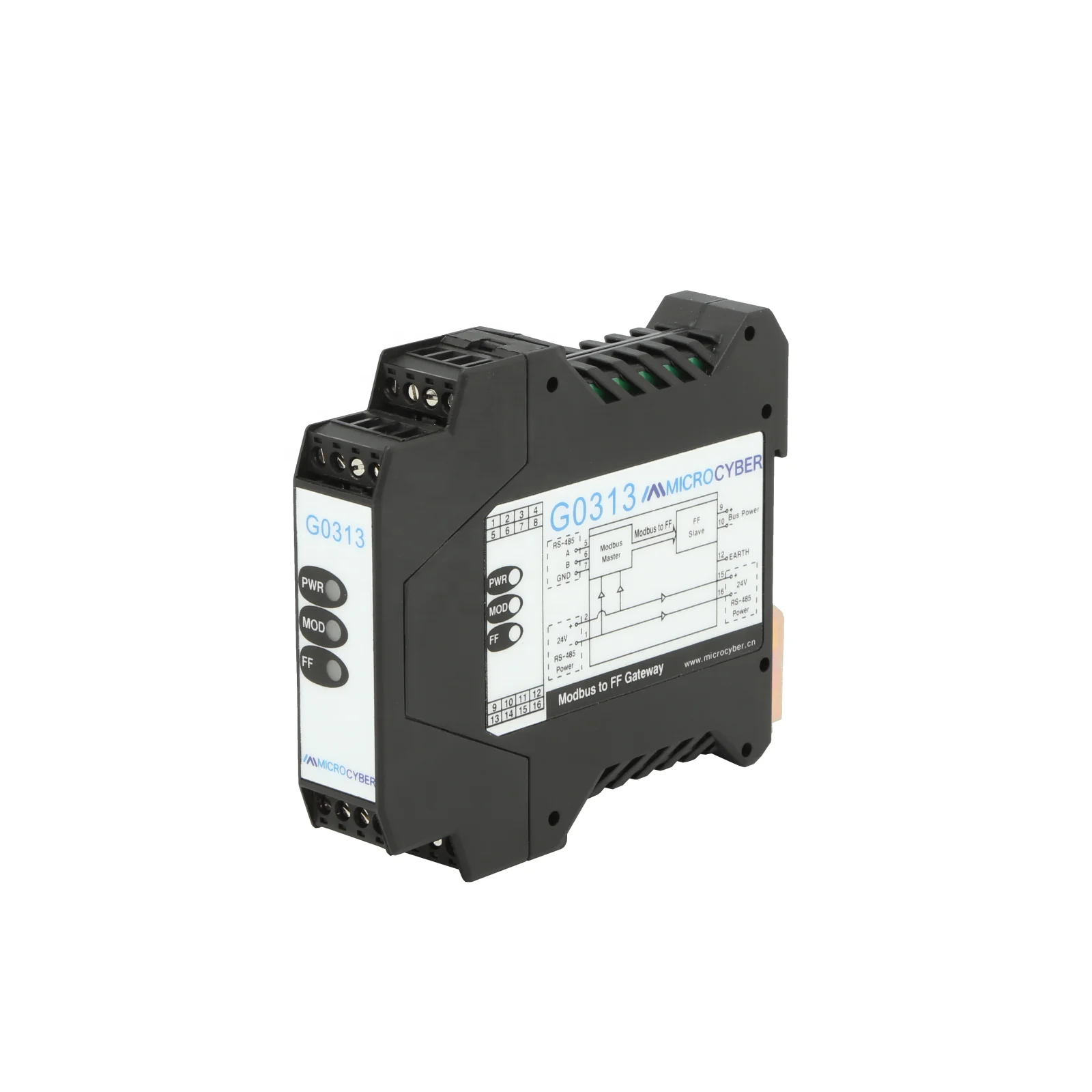  G0313 MODBUS RTU к FF DIN рейку монтажный