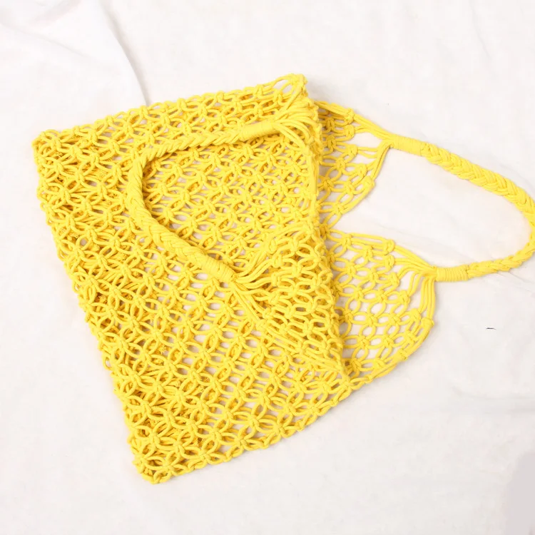Customize Macrame Crochet Lady HandBags Bohemian Woven Beach Tote Bags