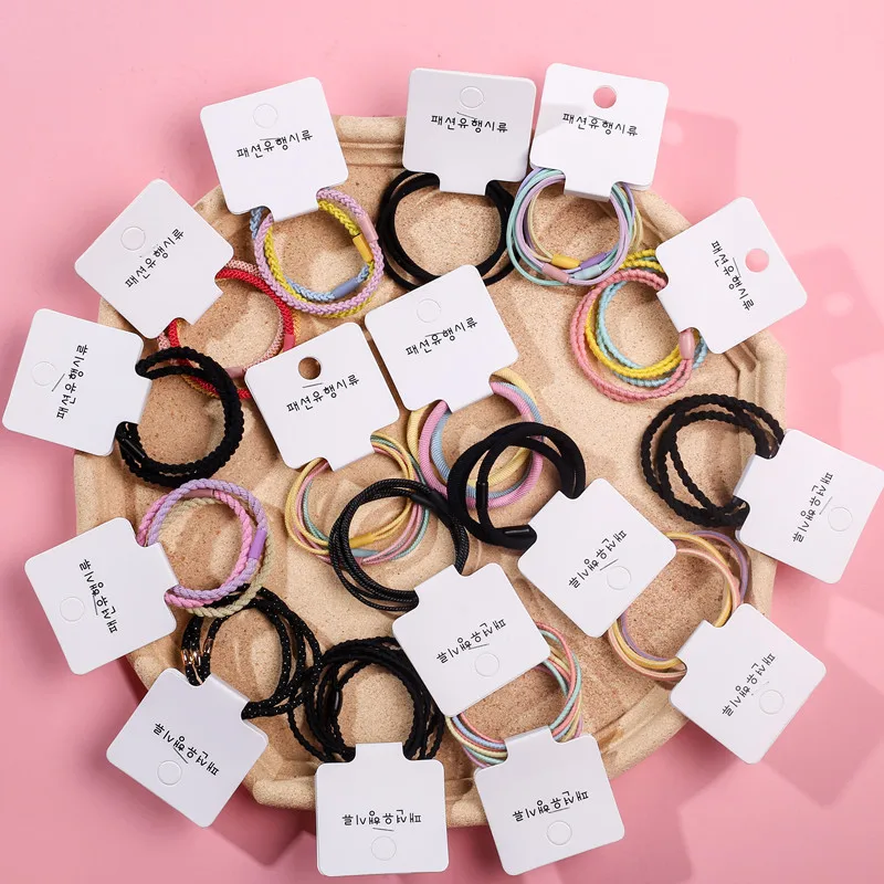 New Arrival Korean Simple girl hair accessories elastic hair ring durable Colorful high quality hair ties
