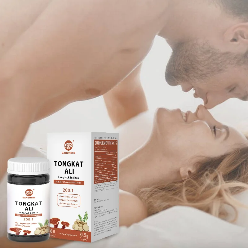 1 Set of 8 Boxes Ganoherb Tongkat Ali Maca Extract Powder Capsule Herbal Supplements Enhancement for Men