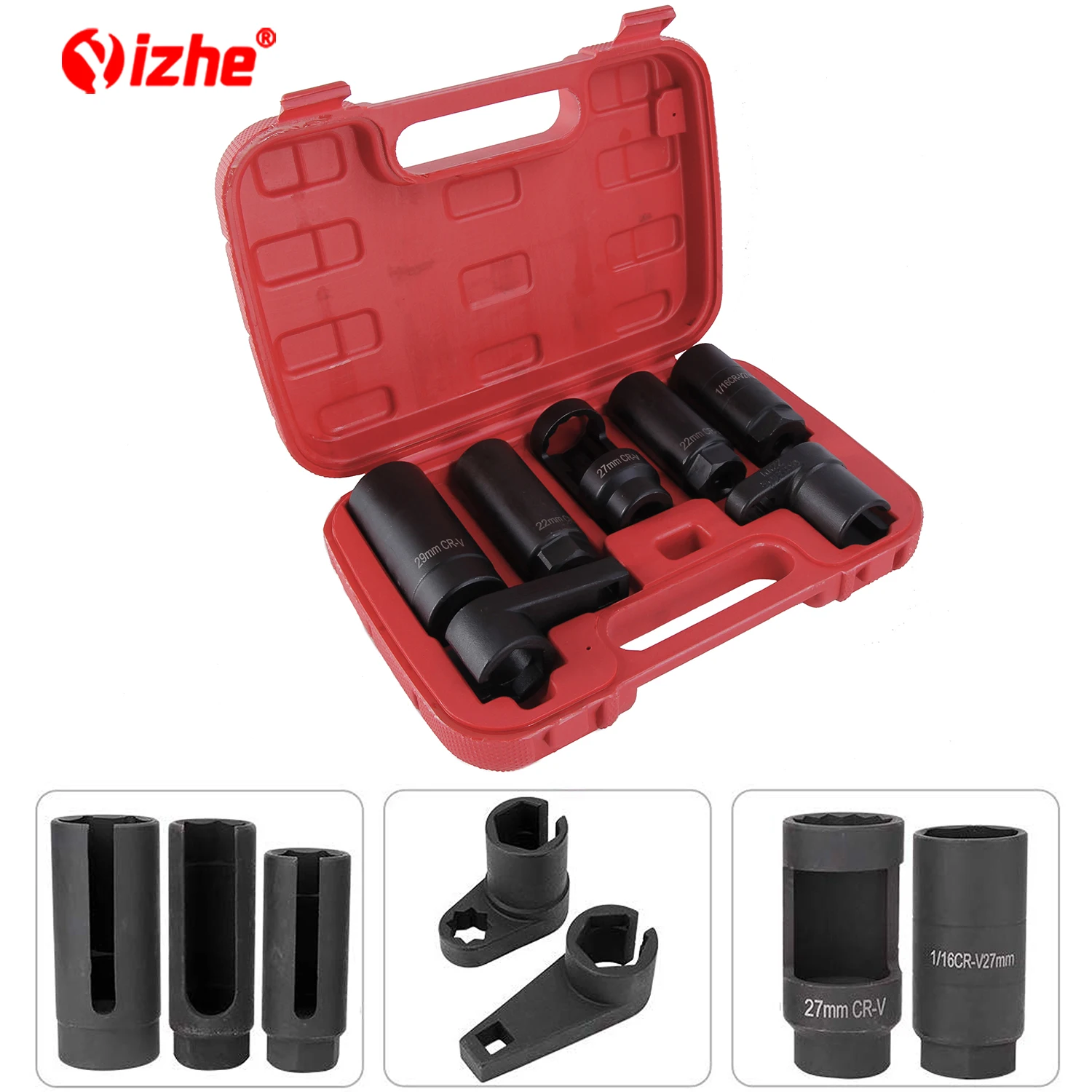 YIZHE  Good quality factory directly auto repair tools 7pcs oxygen sensor switch socket  sensor socket
