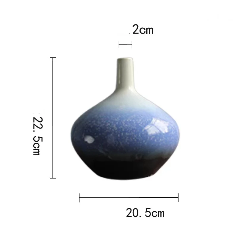 American style low price blue and white and black handmade pretty high quality ceramic jar